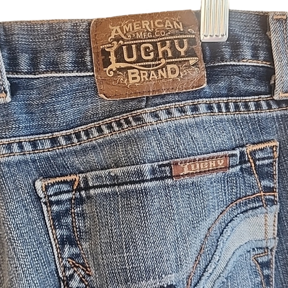 LUCKY BRAND Lil Lexi Bootcut Jeans 14/32 Low Rise Button Fly Y2K USA Denim 34 30 - Picture 10 of 16